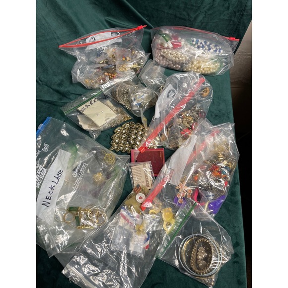 Jewelry - Vintage Mixed Estate Jewelry Lot 6.7lbs Necklaces Earrings Pins Bracelets Bulk